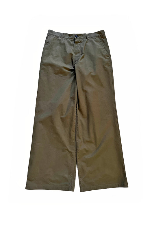 Wide Leg Green Trouser