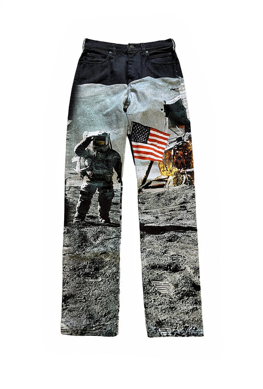 Astronaut Moonlanding Denim