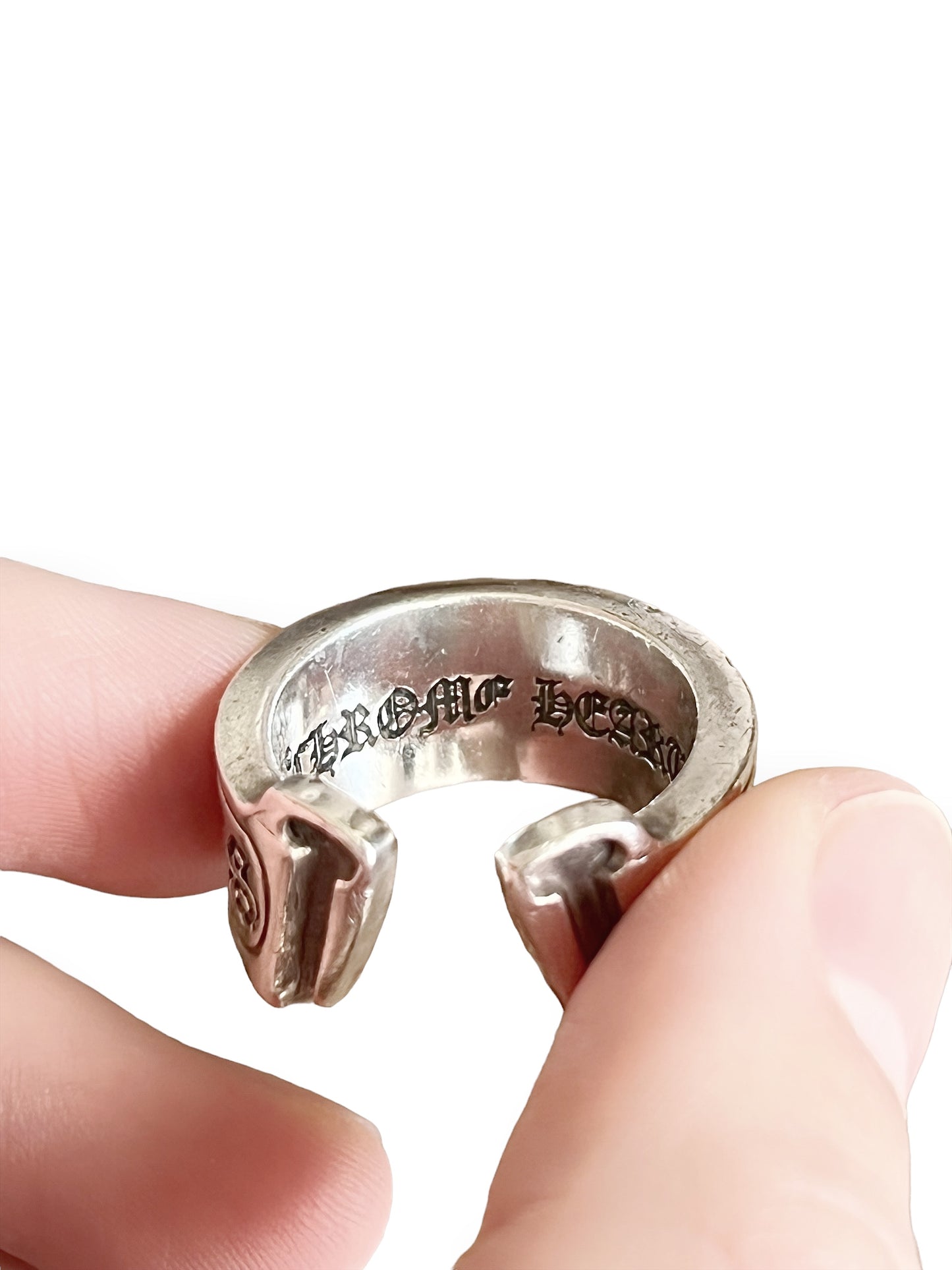 Large Scroll Silver Ring