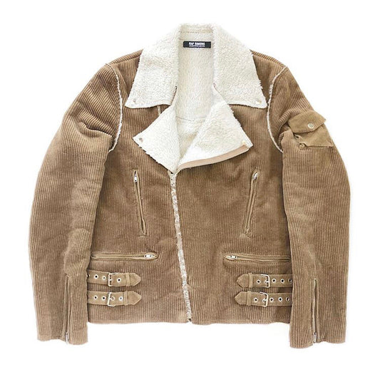 03-04 Closer Corduroy Shearling Biker Jacket