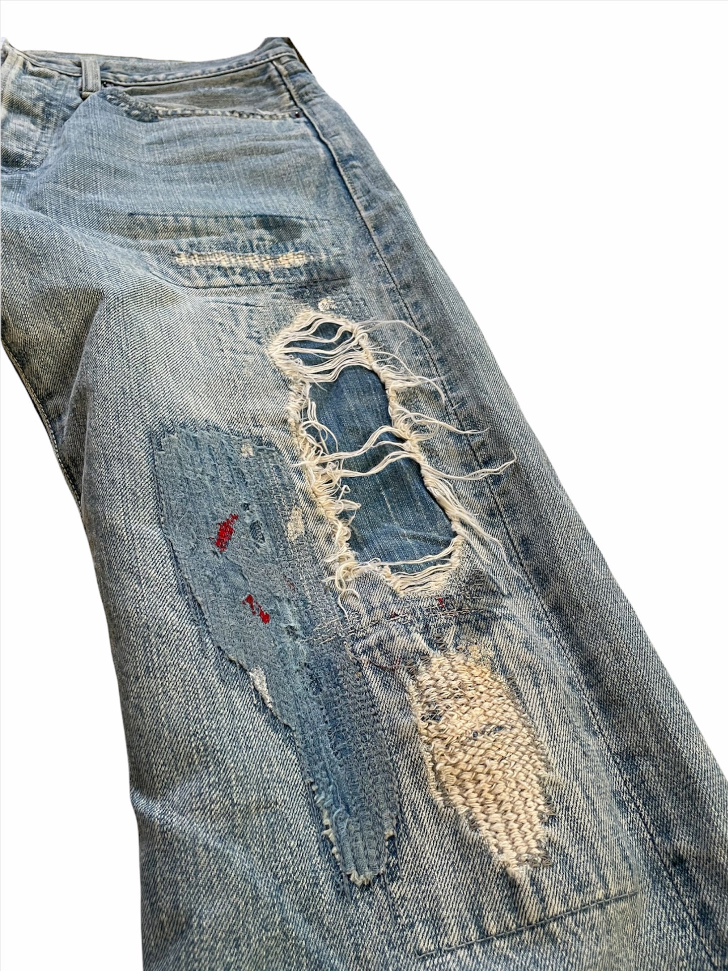 Boro Paint Distressed Denim