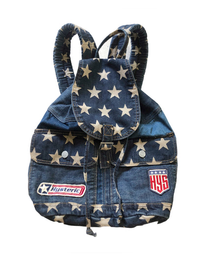 Patchwork Denim Backpack