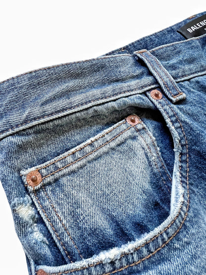 Destroyed Hem Denim