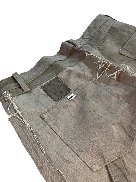 Upcycled Mailbag Reconstructed Pants