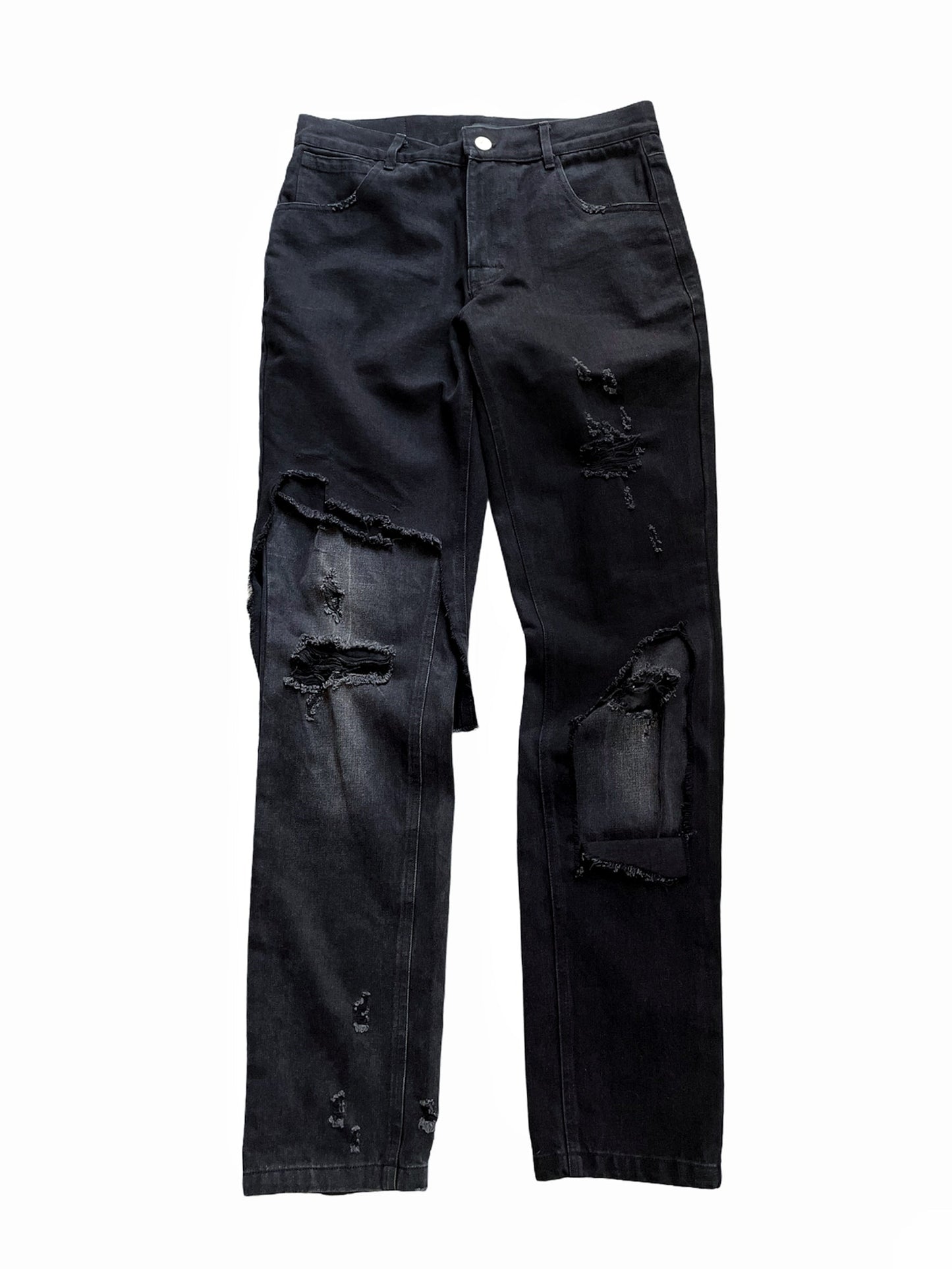 AW19/20 Destroyed Black Denim