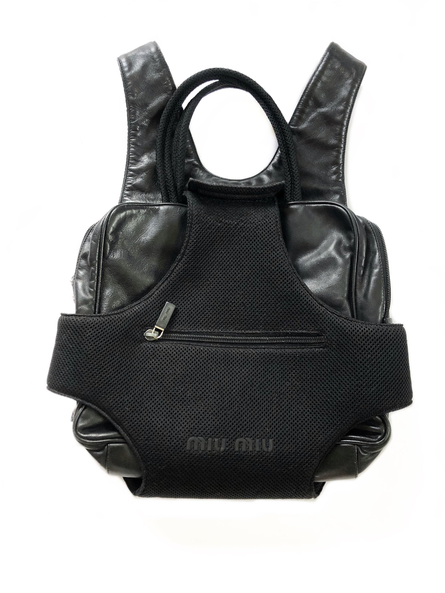 AW99 Miu Miu Caged Leather Chest Rig Back Pack