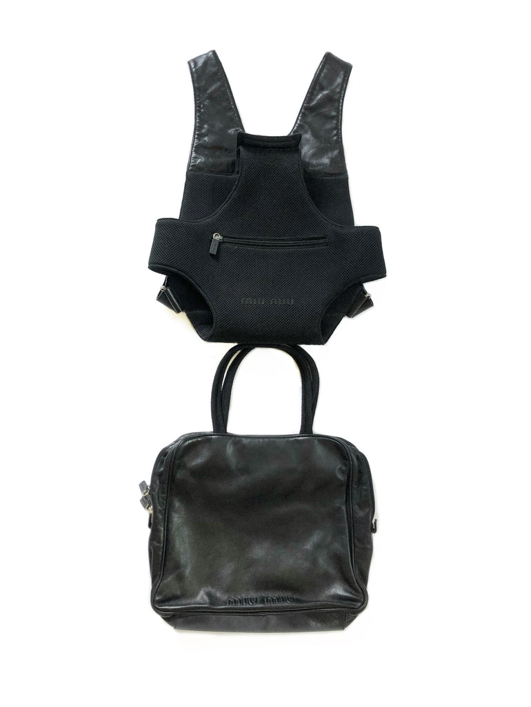 AW99 Miu Miu Caged Leather Chest Rig Back Pack – Archive Reloaded
