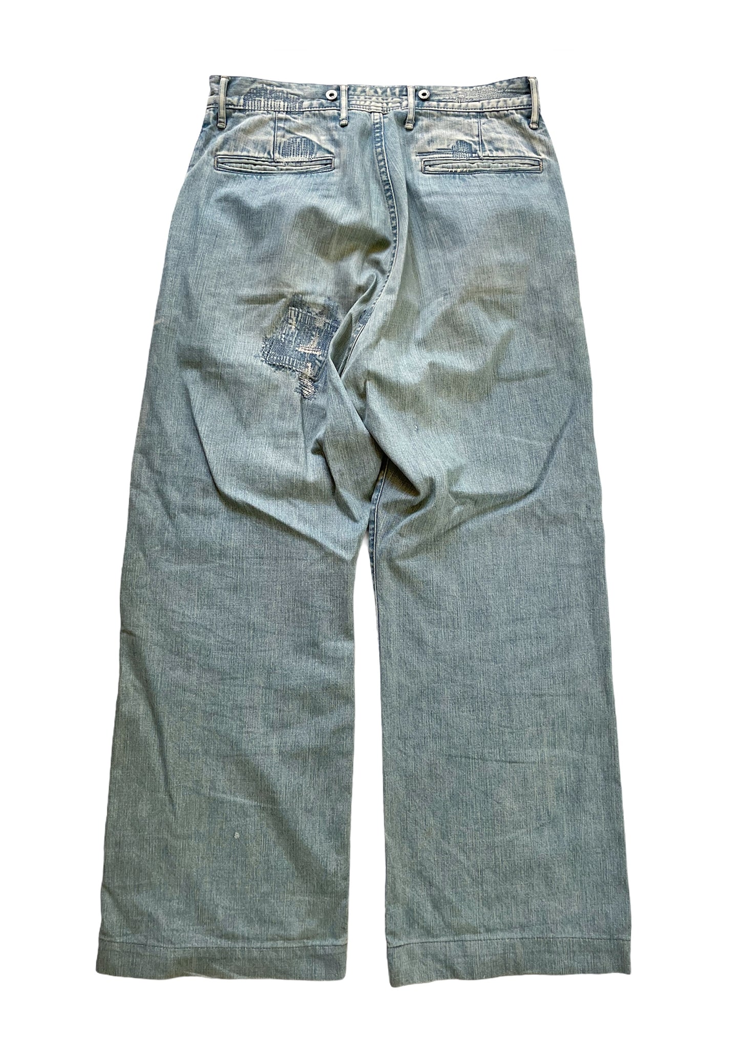 Boro Wide Leg Button Denim