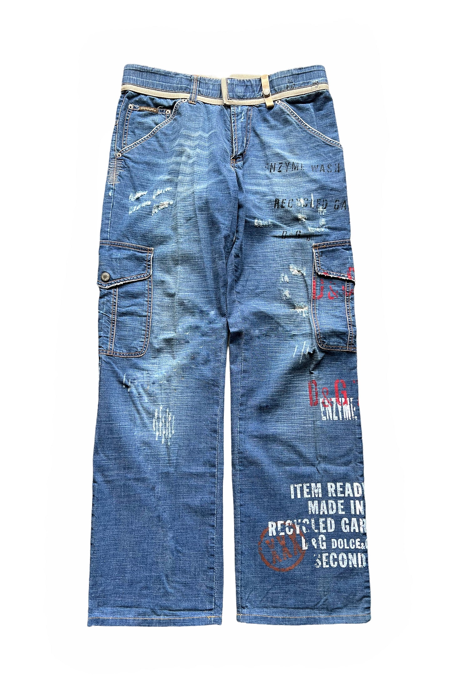 Production Print Denim Cargo