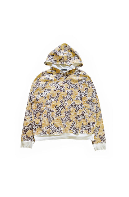 1980’s Canine Dog Pattern Boxy Hoodie