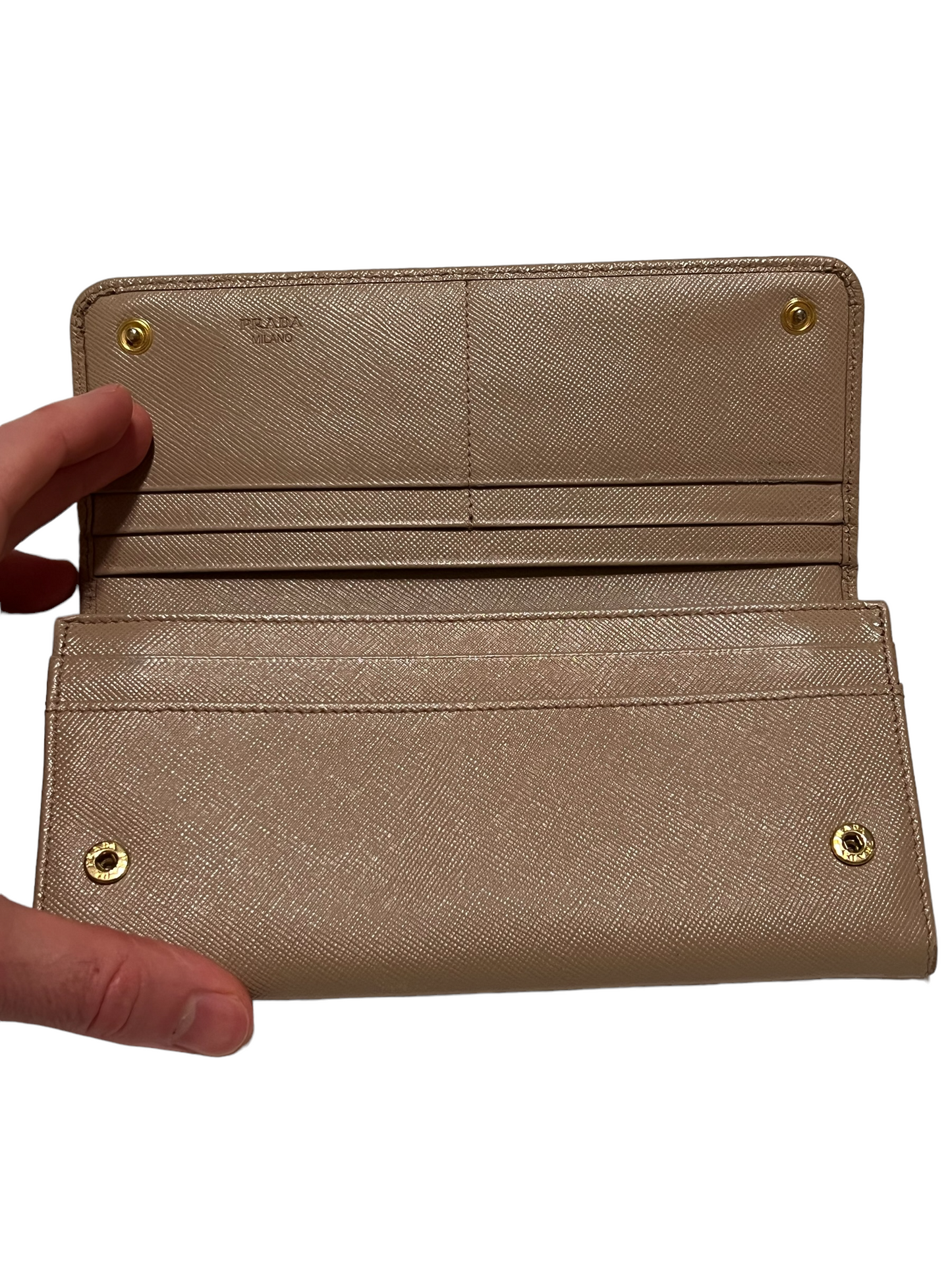 Beige Leather Wallet