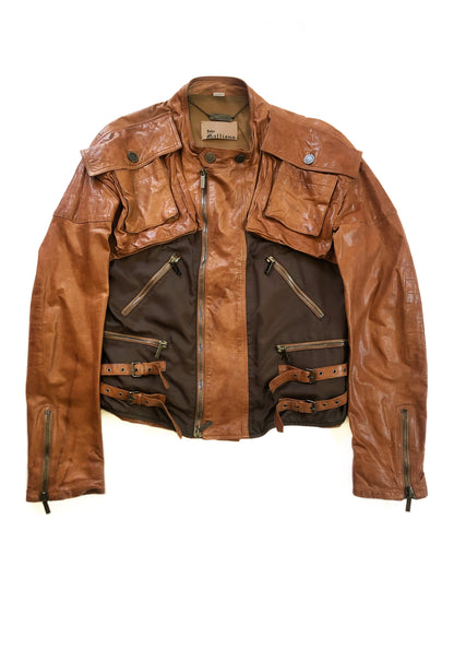 Leather Cargo Bondage Jacket