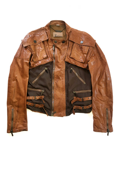 Leather Cargo Bondage Jacket