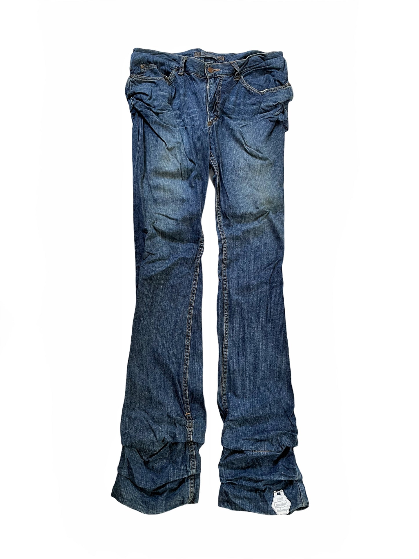 Wrinkled Stack Effect Denim