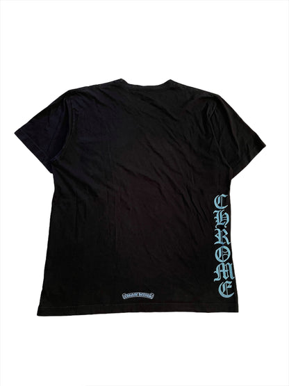 Ice Blue Neck Logo Tee