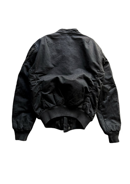 2000’s Zip Sleeve Washed Bomber