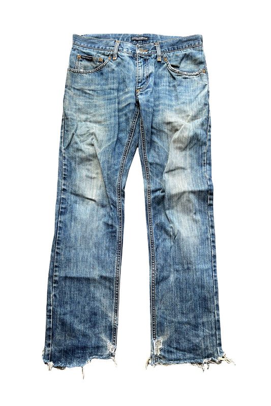 Destroyed Hem Denim