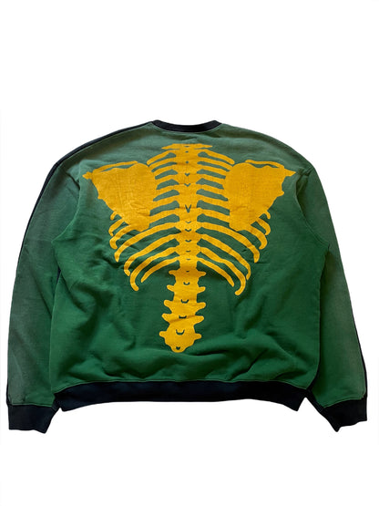 Green Skeleton Bone Crewneck