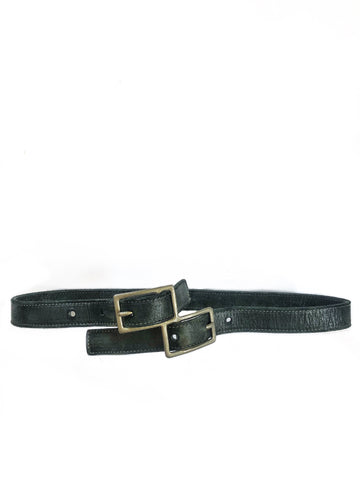 SAFE Double Buckle Leather Belt