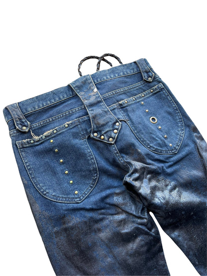 Wax Paint Flare Denim