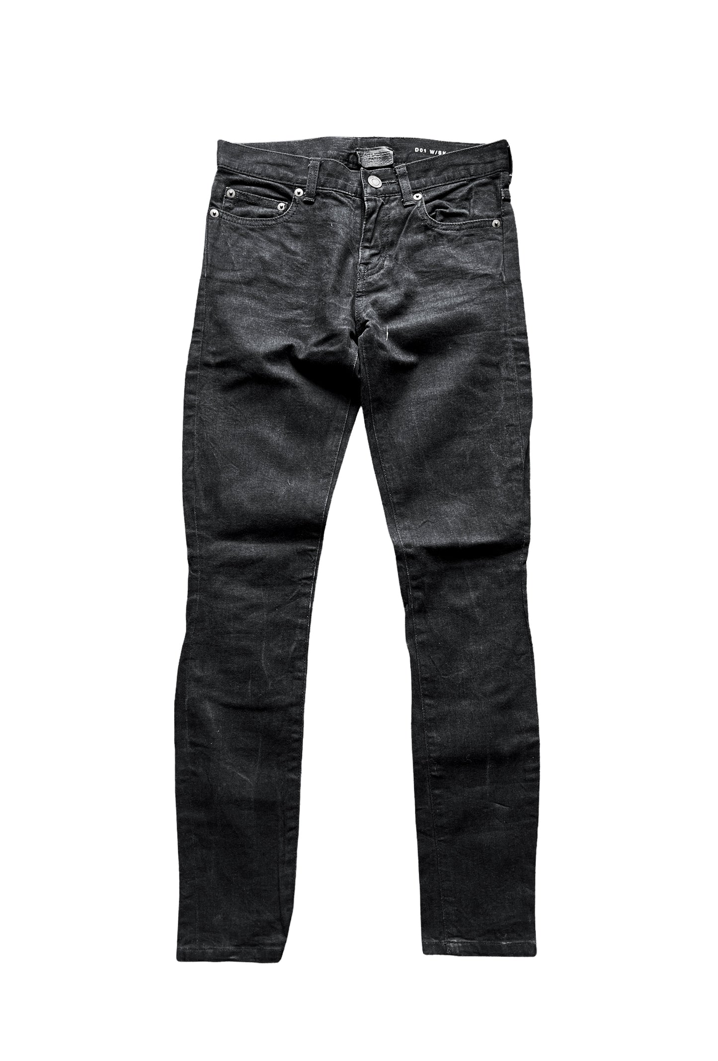 D01 Black Denim Faded