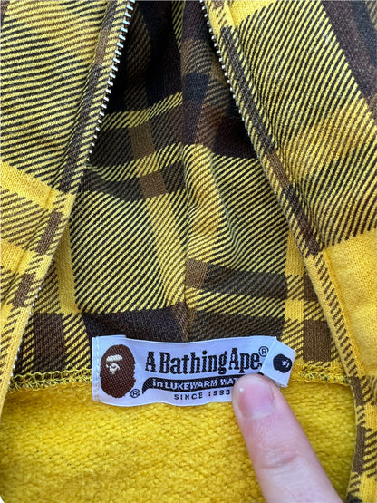 Full Zip Yellow Plaid