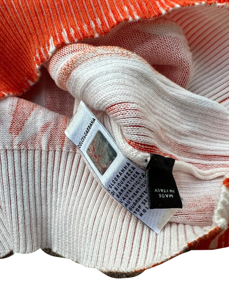 Orange Wrinkle Dye Knit