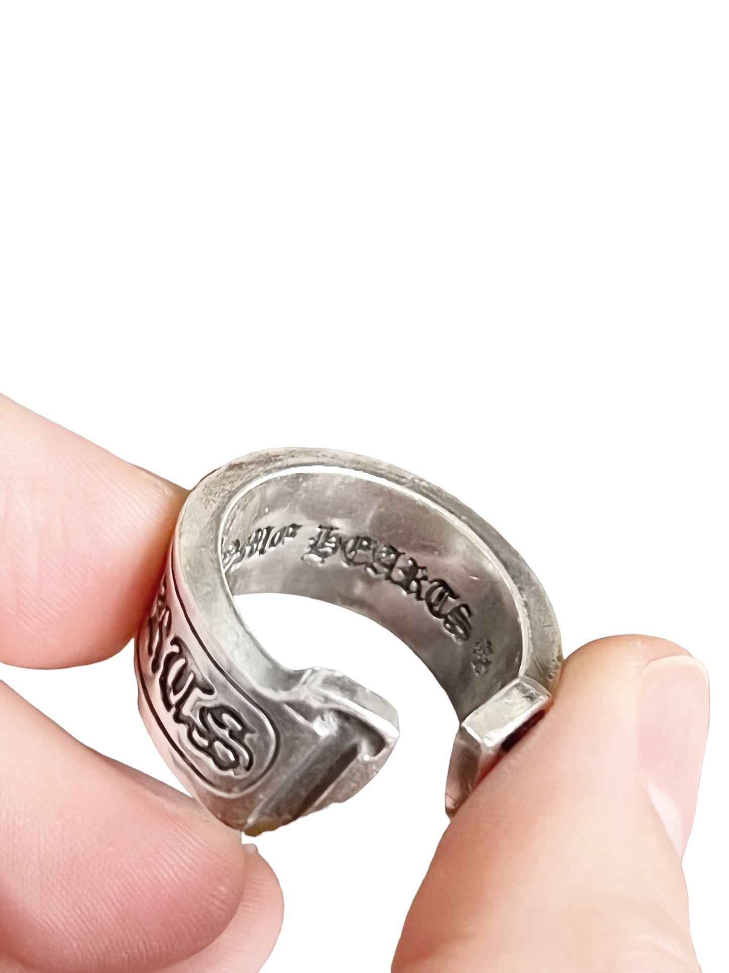 Large Scroll Silver Ring