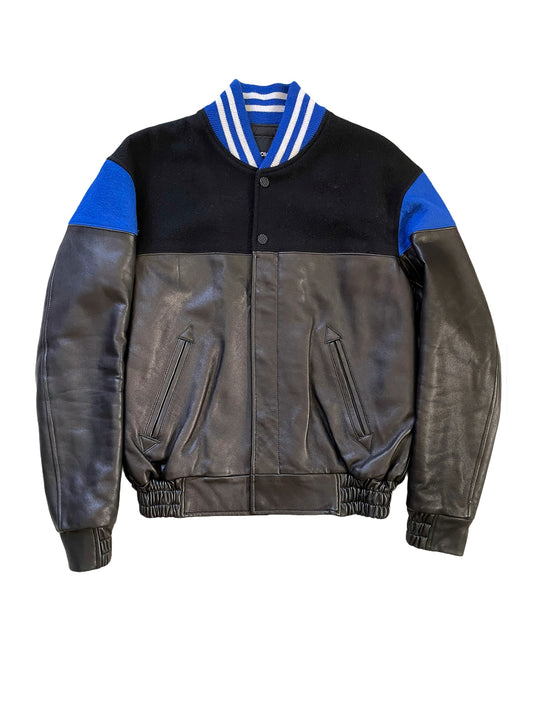 Hybrid Leather Varsity Bomber