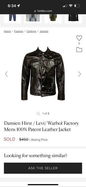 08 Warhol x Damien shirts Cross Leather Jacket