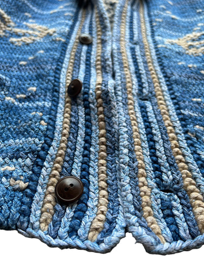 Hand Knit Indigo Shawl