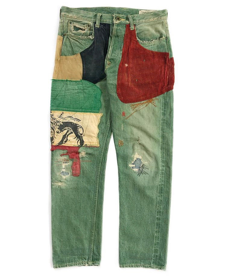 Kapital Kountry Patchwork Emerald Denim