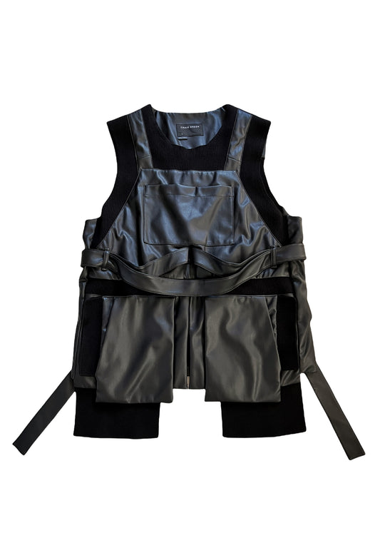 Samurai Vegan Leather Vest